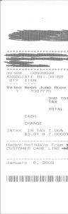 Comically Large Receipt